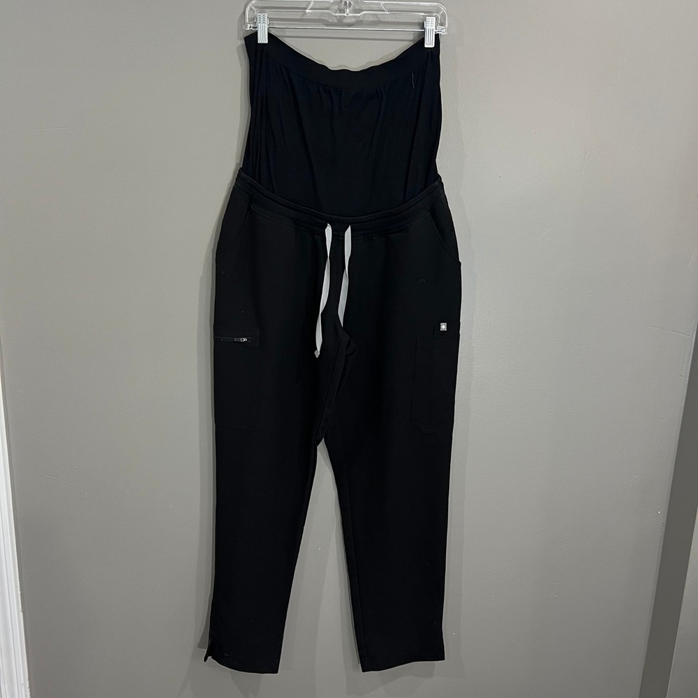 Figs Maternity Scrub Pants Women L Black Great FIONx Jogger W22SW2033T